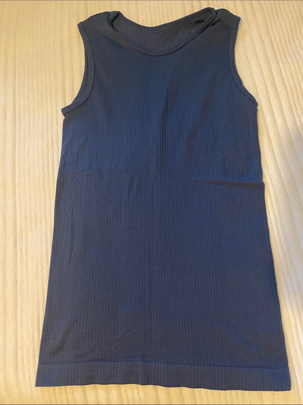 Sleeveless Ribbed Tank Top - Black